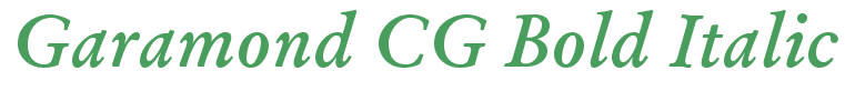 Garamond CG Bold Italic